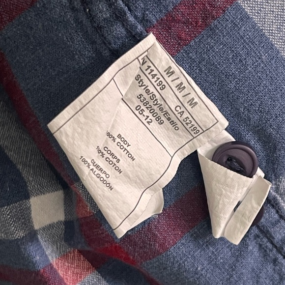 DC | Blue and Red Plaid Button-Up Shirt - Picture 5 of 6